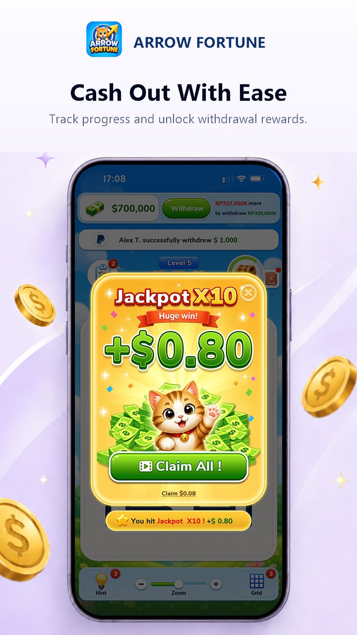 Jackpot win and claim rewards